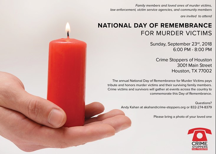 national day of remembrance 2018 Houston Crime Stoppers