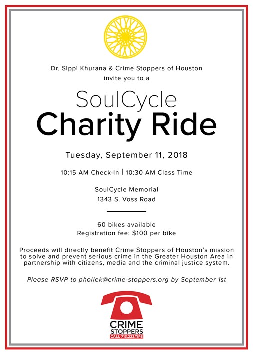 soulcyclecharityride Houston Crime Stoppers