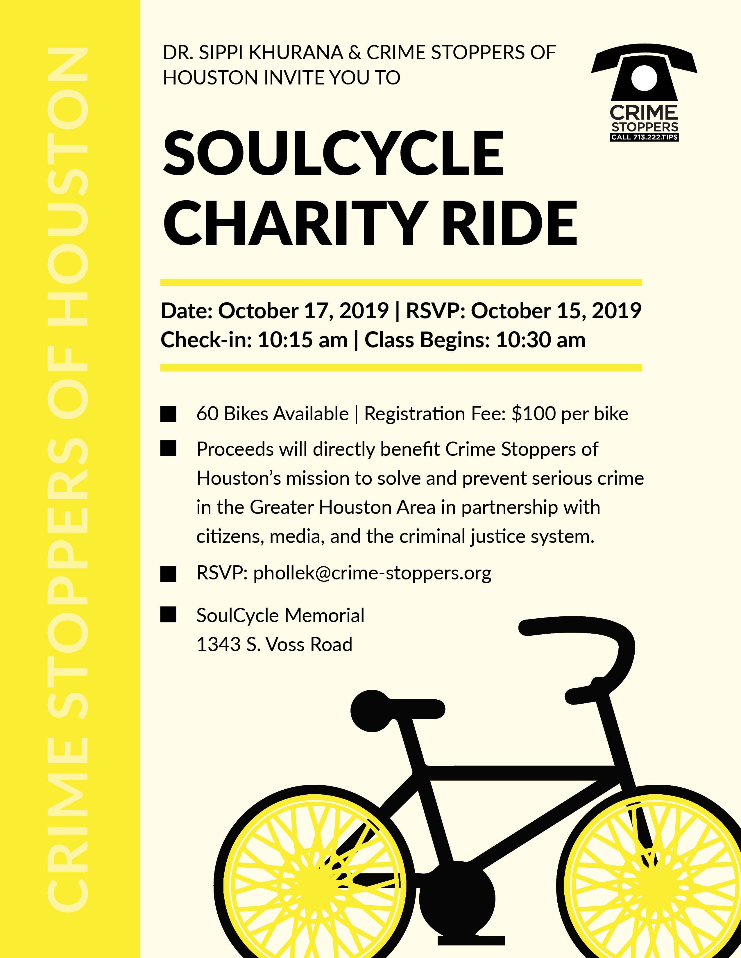 SoulCycle CS Charity Ride 10.17.19 Houston Crime Stoppers