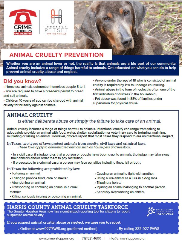 Animal Cruelty Crime Stoppers of Houston
