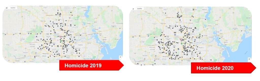 Homicide 2019 and 2020 Houston Crime Stoppers