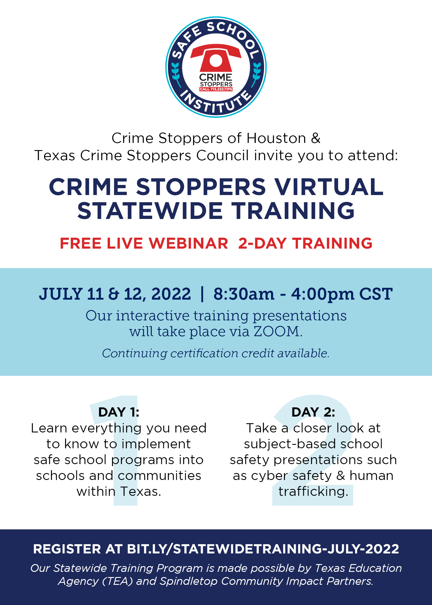 SWT July 2022 Flyer 5.10.22 LARGE Houston Crime Stoppers