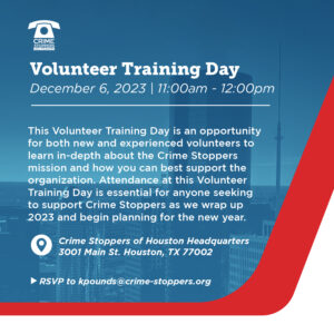 Virtual Training Day 5x5 Houston Crime Stoppers