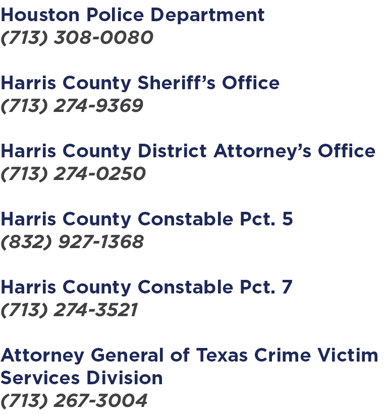 Law Enforcement Houston Crime Stoppers