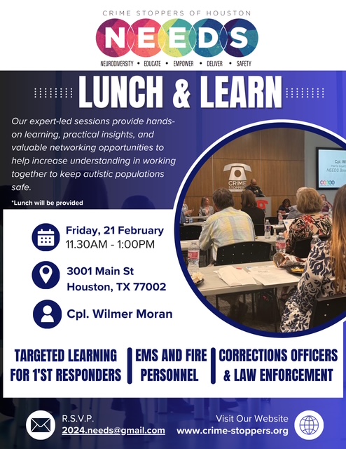 NEEDS Lunch and Learn Houston Crime Stoppers