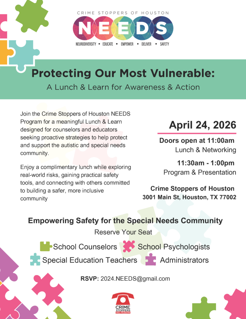 04.24.26 NEEDS LL Flyer Houston Crime Stoppers